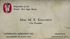 M.R. Kennedy's business card